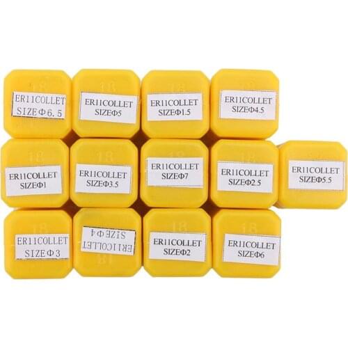 13Pcs 1-7MM Super Precision ER11 Collets CNC Chuck Milling Lathe Tool & Workholding Engraving Machine
