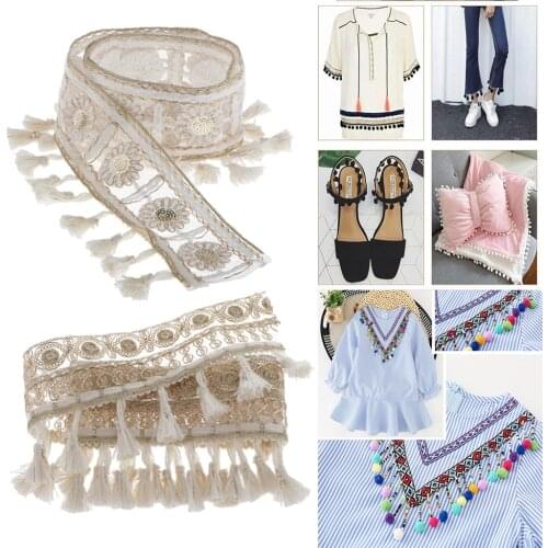 1yd Fringe Pom Pom Ribbon Lace Sewing Trim Braid Band DIY Craft Applique Decor