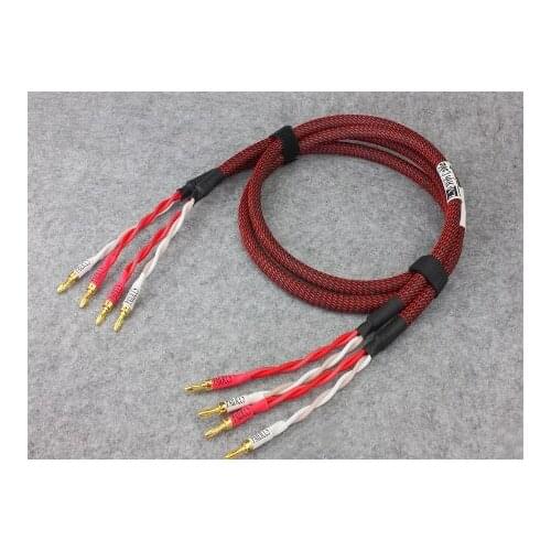 2PCS Japan-made Kanami 4S12F banana head speaker cable speaker cable
