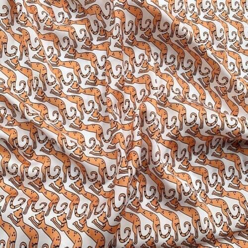 6-styles animal printing imitation silk fabric spring and summer dress shirt haute couture apparel fabric home textile fabric