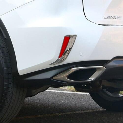 ABS Chrome For Lexus RX 2016 2017 Car rear fog lampshade Cover Trim Car Styling Accessories 2pcs