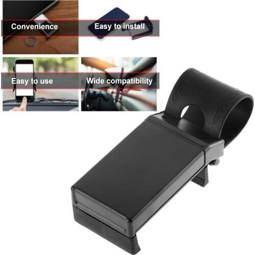 Car Steering Wheel Clip Phone Camera Holder For iPhone Universal ABS Bracket Mobile Phone Stand Mount Accessories