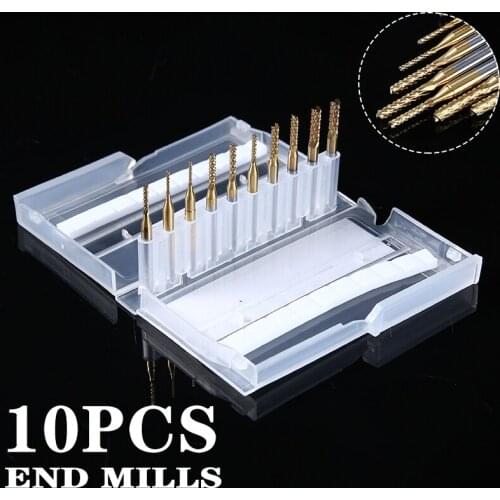 Cemented Carbide Milling Cutter Engraving Edge Cutter CNC Router Bits End Mill for PCB Machine