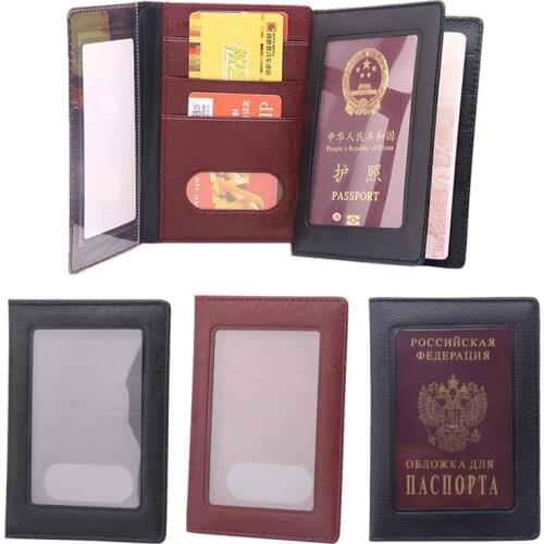 Clear Card ID Holder Case Transparent Russia Business Case Passport Cover for Travel Passport Bags