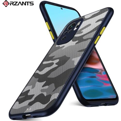 Rzants For Xiaomi Redmi Note 10 10S Redmi Note 10 Pro Max 4G Case Soft Casing [Camouflage] Ultra Slim Thin Matte Touch Cover