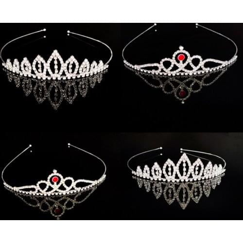 New Princess Crystal Tiaras and Crowns Headband Kid Girls Love Bridal Prom Crown Wedding Party Accessiories Hair Jewelry