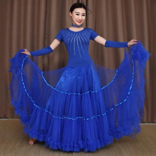 Elegant Ballroom Dance Competition Dresses For Women Fairy Waltz Dress Designer Clothes Stage Costume Tango Dance Wear JL2489