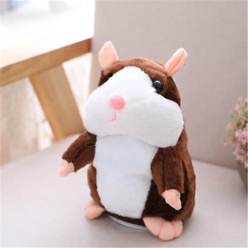 Fashion Kids Talking Hamster Mouse Pet Plush Toy Soft Animals Speak Sound Record Hamster Educational Toy for Baby Children Gifts
