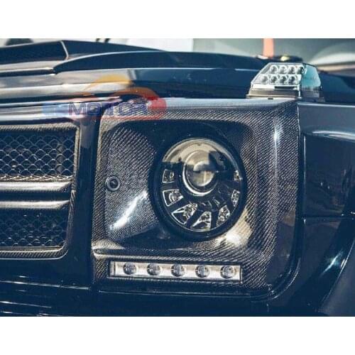 CARBON HEADLIGHT COVERS frame for Mercedes Benz W463 G Class G500 G63 1pair M154