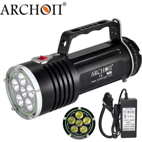 Diving Flashlight ARCHON DG60 WG66 6*L2 U2 Led Underwater Light Waterproof Scuba Dive Torch Rechargeable Li- ion Battery Pack