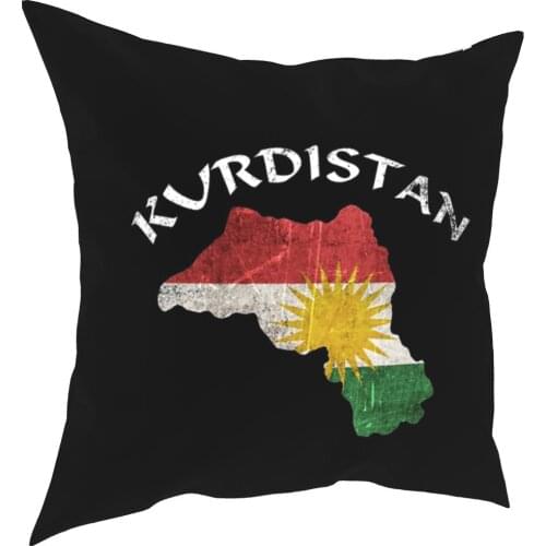 Kurdistan Gift Kurds Flag Square Pillows Cases Kurdish Pillows Coverage Custom zipper Decorative cushion cover for Home 40x40cm