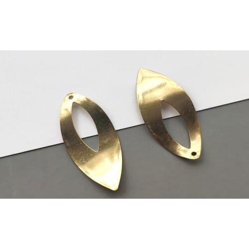 10pcs/Lot Brass Charms Pendant Curved Seed Shape Pendant Jewelry Diy Necklace Earring Jewelry Making Findings