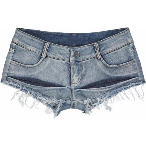 Hot Sexy Women Vintage High Cut Tassel Hot Short Low Rise Waist Sexy Jeans Shorts Low Cute Bikini Micro Mini Short Club Wear FX3