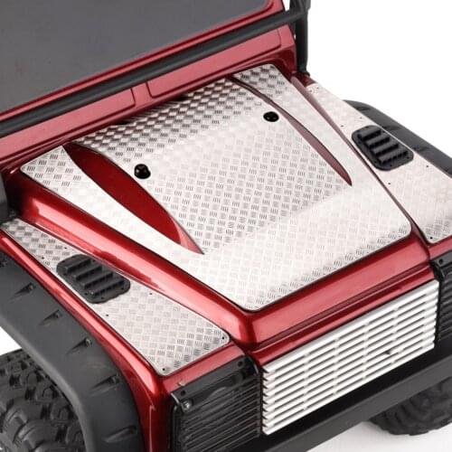 GRC Metal Decorative Plate On Both Sides Of The Rear Baffle Simulation Rivet Metal Sticker For 1/10 RC Car TRX-4 Defender