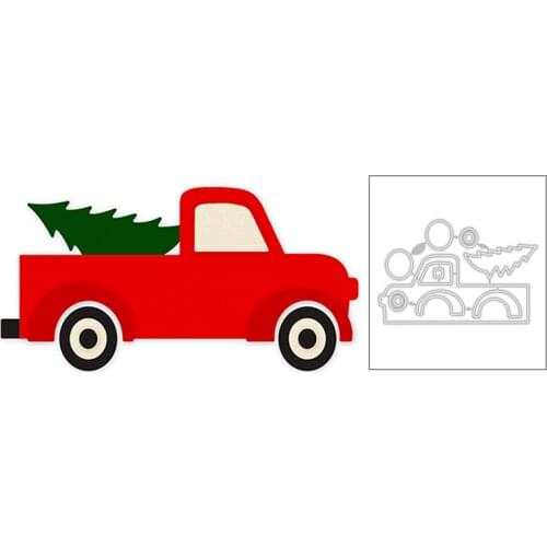 2020 New Christmas Tree and Car Metal Cutting Dies For DIY Decoration Album Greeting Card Cut Paper Scrapbooking Making No Stamp