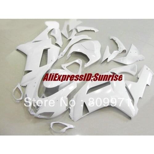Custom All white Fairing kit for KAWASAKI Ninja ZX6R 636 2007 2008 ZX 6R ZX-6R 07 08