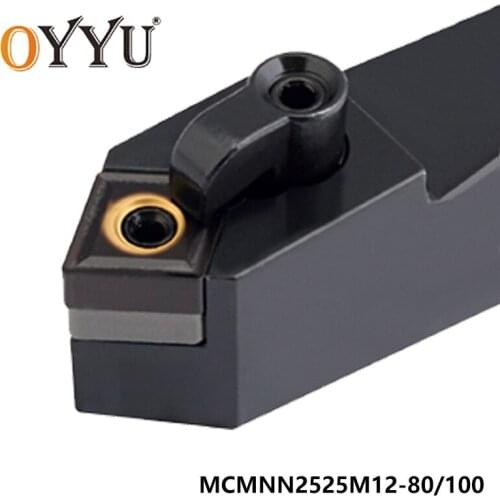 OYYU MCMNN 2525 MCMNN2525 MCMNN2525M12-80 Lathe Turning Tool Holder MCMNN2525M12-100 Boring Bar CNMG120404 Carbide Inserts CNC