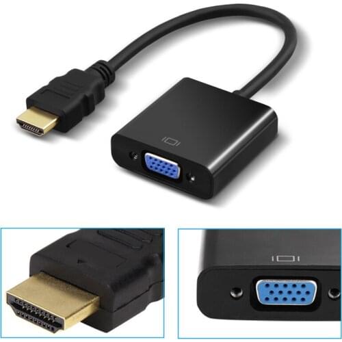 HD VGA Male To Famale Cable Adapter 1080P Digital To Analog Video Converter HDMI-compatible For Laptop PC Notebook To TV Monitor