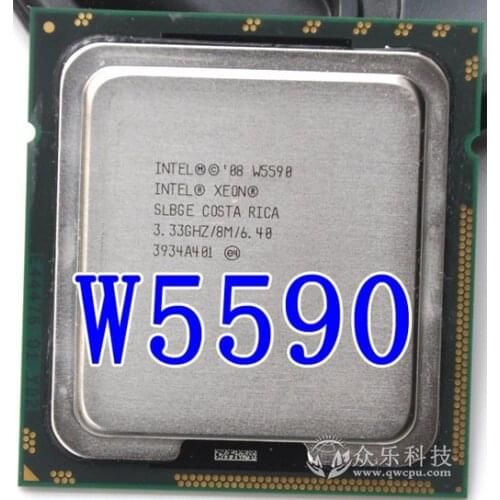 Intel Xeon W5590 CPU processor 3.33GHz LGA1366 8MB/ L3 130W Cache/Quad Core server CPU w5590 can work