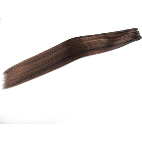 Synthetic Bone Straight Hair Weaves Mix Color Synthetic Hair Wefts for Women Heat Resistant Hair Lot Black Blonde Hair Bundles