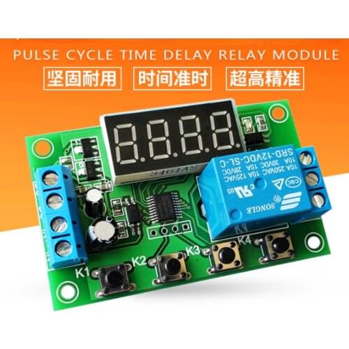 5v12v2v trigger delay time relay module timing pulse cycle power-off switch circuit control