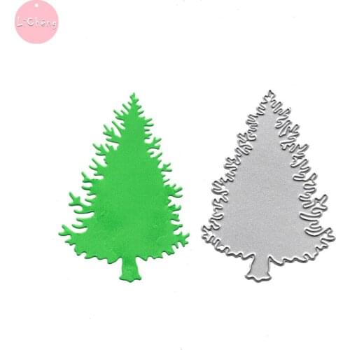 Christmas Tree Slimline Cutting Dies Scrapbooking Embossing Folders for Card Making Metal Craft DIY Stencils Clear Stamps Dies