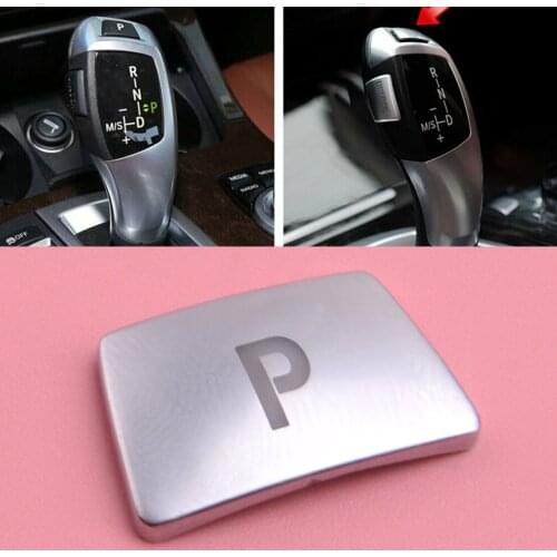 Gear Shift Knob "P" Push Button Cover Trim Silver ABS Fit For BMW 3 5 7 Series X3 X4 X5 X6 2014 2015 2016