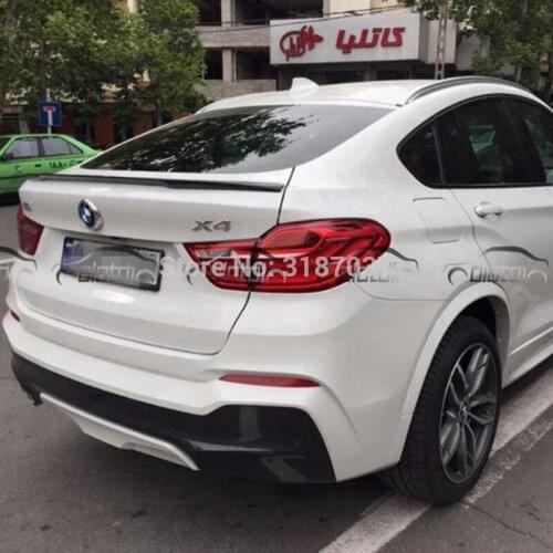 For BMW X4 F26 Spoiler 2015-2016 ABS Plastic Unpainted Color Rear Roof Spoiler Wing Trunk Lip Boot Cover Car Styling