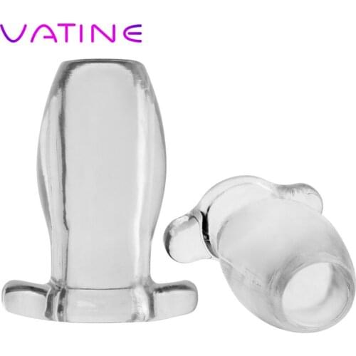 VATINE Hollow Anal Plug Anus Dilator Butt Expansion Sex Toys for Women Transparent Sex Products