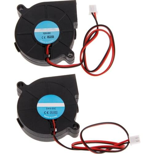 Printer Fan 5015V 24 12 3D V 0.15A Centrifugal Fanless Bearing Sleeve for Reprap i3 DC Cooling Fan Turbo fan 5015S