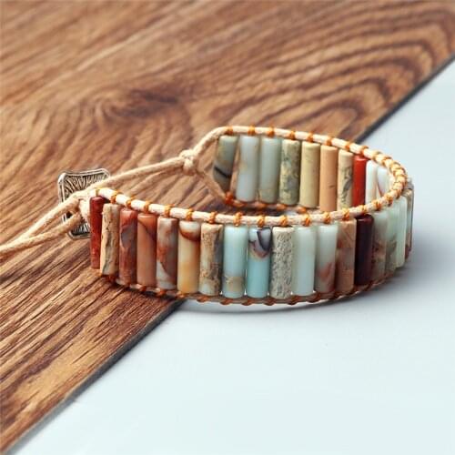 Rope Bracelet Handmade String Mens Multiple Colors Natural Stones Bracelets&Bangles Womens Trendy Adjustable Jewelry Pulseras