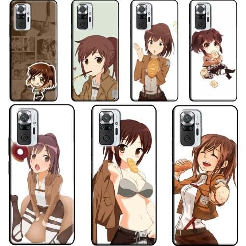 Funny Sasha Blouse Attack on Titan For Xiaomi Redmi Note 8 9 Pro Note 10 Pro 8T 9S Case Cover For Redmi 9T 9A 9C 7A 8A K40