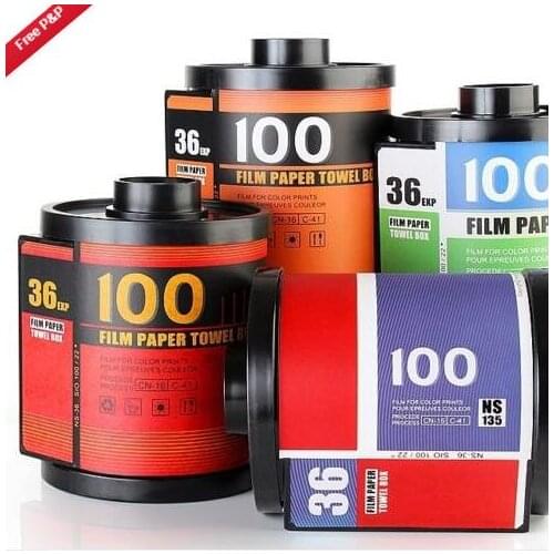 Funny Camera Roll Toilet Paper Cover Holder Film Canister Tissue Dispenser Box