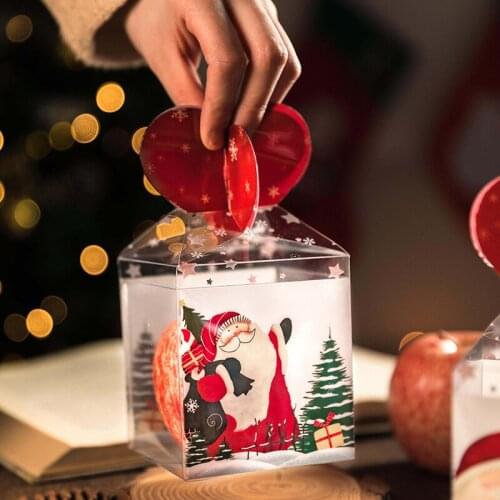 10PCS Christmas Apple Gift Box Cake Decoration Candy Chocolate Birthday Cookie To Girlfriend