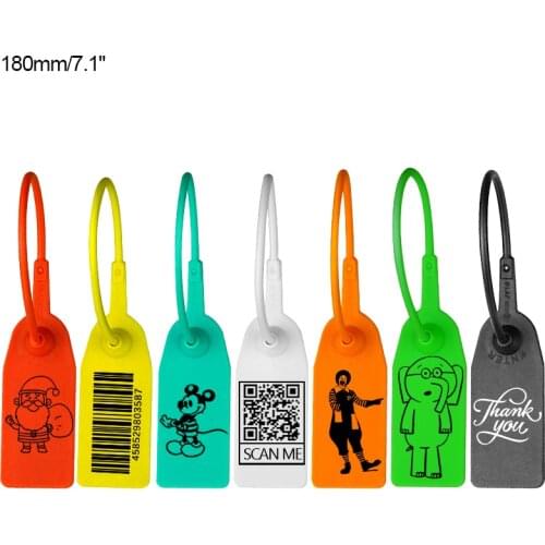 100 Custom Clothing Hang Tags Personalized Plastic Security Print Garment Shoe Clothes Product Logo Gift Tag Label180mm/7.1"