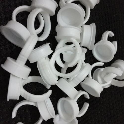 100Pc Microblading Pigment Glue Rings Tattoo Ink Holder For Semi Permanent makeup Titular de la tinta del tatuaje Free Shipping