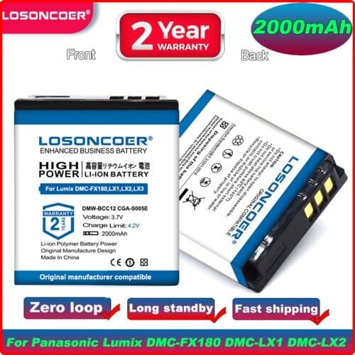 2000mAh DMW-BCC12 CGA-S005E CGA-S005 BCC12 S005E DB60 NP70 Battery For Panasonic DMC-FX8-A, DMC-FX8A, DMCFX8A, FX8A FX50 FX12