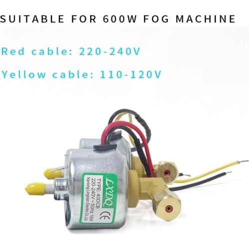 400W 600W 900W Fog Machine Accessories Sucker Rod Pumping Plastic Joint Electromagnetic Pump Smoke Machine