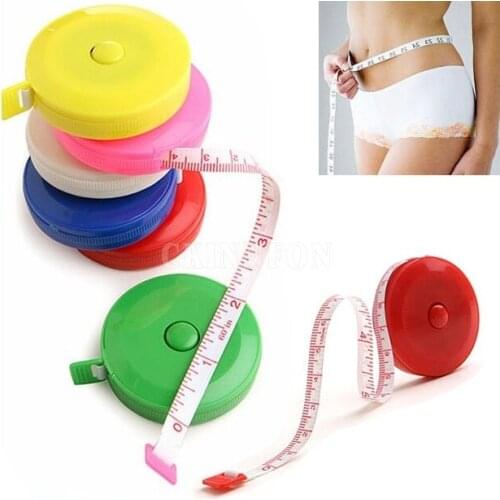 500Pcs/Lot 1x Dieting Tailor Sewing Cloth Ruler Measuring Tool Retractable Tape 1.5M/60inch