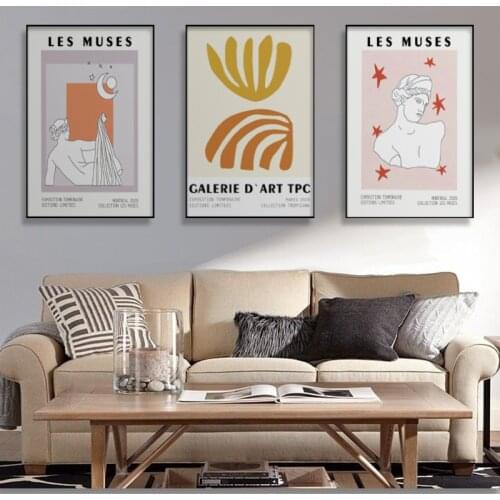Abstract Art Print Les Muses Statue Canvas Painting Matisse Artwork Museum Poster Modern Wall Picture for Living Room Home Decor