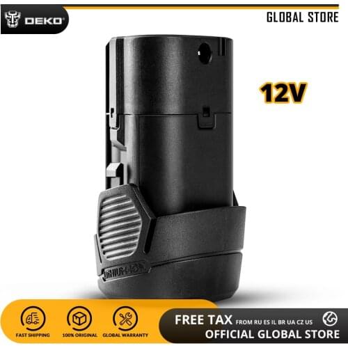 DEKO Battery12V 12V MAX 1300mAh Lithium Ion Battery for GCD12DU3 Cordless Drill Replaceable Battery Pack