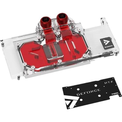 Barrow GPU Water Cooling Block RTX 3070TI/OC Video Card Cooler Full Cover Watercooler,With Back Plate, BS-GAM3070T-PA