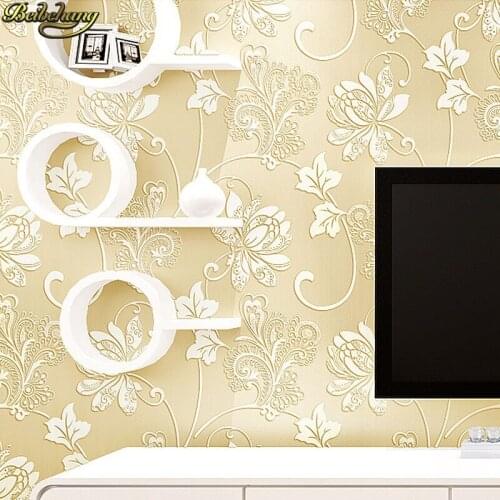 Beibehang Modern luxury European 3D stereo waterproof thick self-adhesive wallpaper Bedroom living room TV background wall