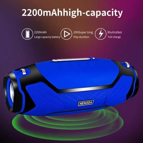 Bluetooth-compatible High Power 40W Wireless Speakers for PC Computer Portable Outdoor Column Stereo Subwoofer Boom Music Center