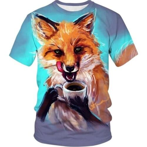 New Summer Fashion Cat Printed O-neck Mens Tshirt, Light And Breathable Street Casual Cool Short-sleeved Top Tees Kids T shirt