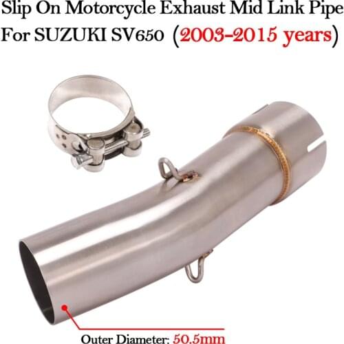 Slip On For SUZUKI SV650 SV 650 SV650X 2003 - 2015 Years Motorcycle Exhaust Muffler Modified Escape Connecting Middle Link Pipe