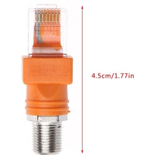 20CE F Female To RJ45 Male Coaxial Barrel Coupler Adapter RJ45 To RF Connector Converter