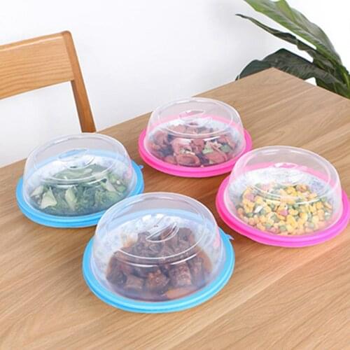 HOT!! 2Pcs Microwave Oven Food Heating Anti-splash Covers Freshness Lids Kitchen Tool PP Plastic Sealing Lid Fresh Storage Cover