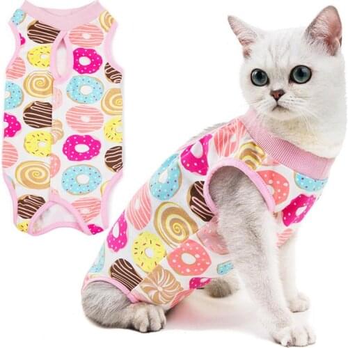 Cat Outfit Cute Fashion Ventilate Cotton Recovery Suit Cat Wear Cloth