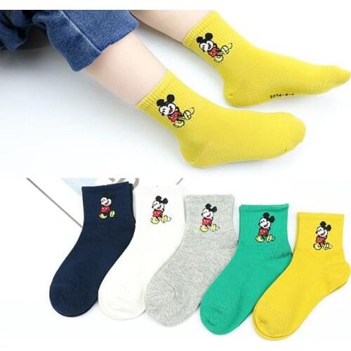 5pairs/lot Baby Boys Girls Socks Cartoon Pattern Comfort Cotton Newborn Socks Kids For 1-15 Years Childrens Clothes Accessories